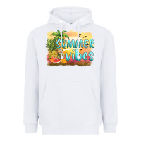 White summer vibes sunset and fruits Heavyweight Hoodie - BarkalooDesign