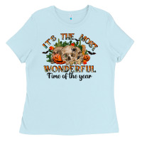 Baby Blue it's the most wonderful time of the year Ladies Tee - RanaPortraitStore