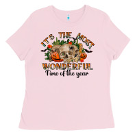 Bubblegum Pink it's the most wonderful time of the year Ladies Tee - RanaPortraitStore