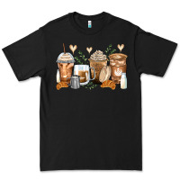 Black latte coffee cups Premium Tee - Zillion Design Studio