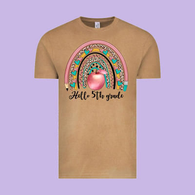 Hello 5th Grade Vintage Tee Designed By Jahusdesignshop