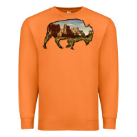 Carrot Bison Silhouette Desert Landscape Premium Sweatshirt - Bettercallsaul