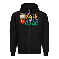 Black pre k school pencil dude Zipper Hoodie - NancyCooperArtShop