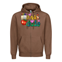 Chestnut pre k school pencil dude Zipper Hoodie - NancyCooperArtShop