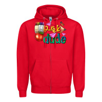 Red pre k school pencil dude Zipper Hoodie - NancyCooperArtShop