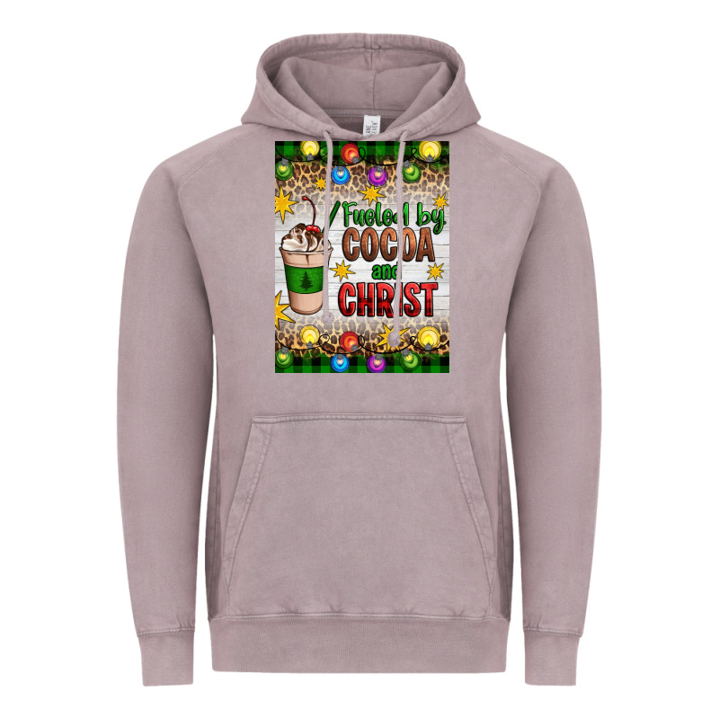 Christmas Fueled By Cocoa And Christ Vintage Hoodie by Artiststas | Teevron