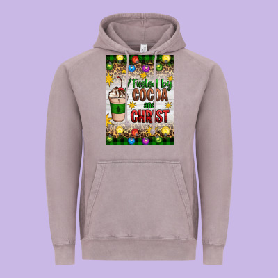 Christmas Fueled By Cocoa And Christ Vintage Hoodie Designed By Artiststas