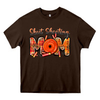 Chocolate Brown skeet shooting mom Heavy Core Tee - BarkalooDesign