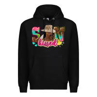 Black Afro woman with sunkissed Premium Hoodie - NancyCooperArtShop