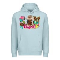 Blue Mist Afro woman with sunkissed Premium Hoodie - NancyCooperArtShop