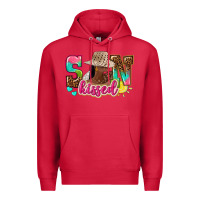 Cardinal Afro woman with sunkissed Premium Hoodie - NancyCooperArtShop