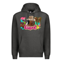 Charcoal Heather Afro woman with sunkissed Premium Hoodie - NancyCooperArtShop