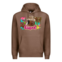 Chestnut Afro woman with sunkissed Premium Hoodie - NancyCooperArtShop