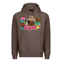 Coffee Afro woman with sunkissed Premium Hoodie - NancyCooperArtShop