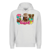 Dove Grey Afro woman with sunkissed Premium Hoodie - NancyCooperArtShop