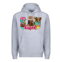 Heather Grey Afro woman with sunkissed Premium Hoodie - NancyCooperArtShop