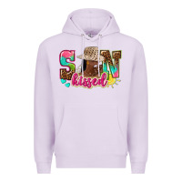 Lilac Afro woman with sunkissed Premium Hoodie - NancyCooperArtShop