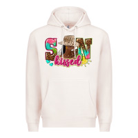 Pale Pink Afro woman with sunkissed Premium Hoodie - NancyCooperArtShop