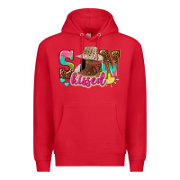 Red Afro woman with sunkissed Premium Hoodie - NancyCooperArtShop