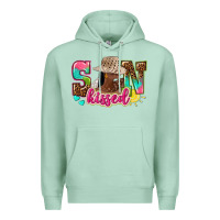 Seafoam Afro woman with sunkissed Premium Hoodie - NancyCooperArtShop