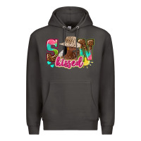 Smoke Afro woman with sunkissed Premium Hoodie - NancyCooperArtShop