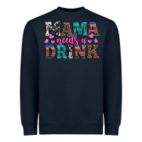 Navy western mama needs a drink Heavyweight Sweatshirt - Artiststas