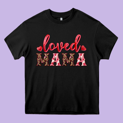 Loved Mama Heavy Core Tee Designed By Ranaportraitstore