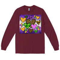 Burgundy mardi gras Long Sleeve Tee - JahusDesignShop
