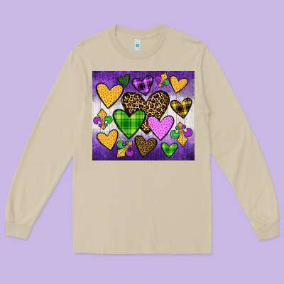 Mardi Gras Long Sleeve Tee Designed By Jahusdesignshop
