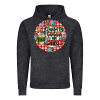 Vintage Black christmas fueled by cocoa and christ ornament Vintage Hoodie - Artiststas