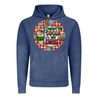 Vintage Denim christmas fueled by cocoa and christ ornament Vintage Hoodie - Artiststas