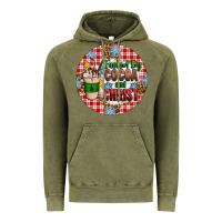 Vintage Olive christmas fueled by cocoa and christ ornament Vintage Hoodie - Artiststas