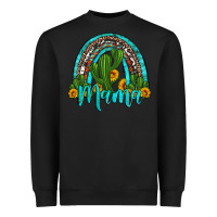 Black western cactus and sunflower mama rainbow Heavyweight Sweatshirt - Artiststas