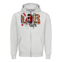 Dove Grey lab life christmas Zipper Hoodie - MaliasSmallBusiness