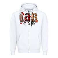 White lab life christmas Zipper Hoodie - MaliasSmallBusiness