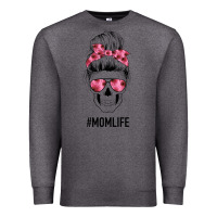 Charcoal Heather Pink Flower Mom Skull Premium Sweatshirt - Bettercallsaul