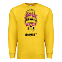 Lemon Pink Flower Mom Skull Premium Sweatshirt - Bettercallsaul