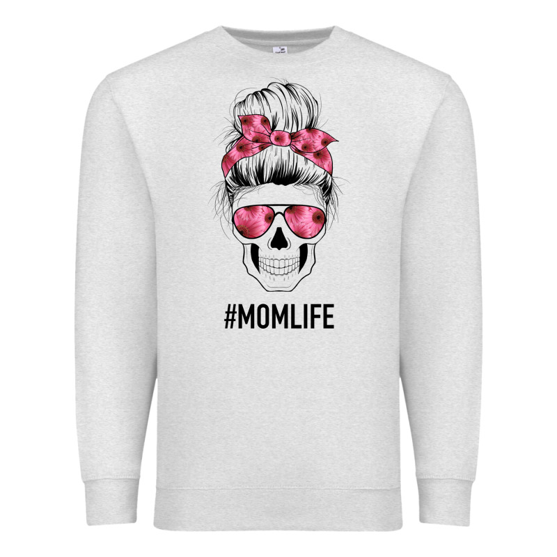 Pink Flower Mom Skull Premium Sweatshirt by Bettercallsaul | Teevron