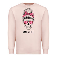 Pale Pink Pink Flower Mom Skull Premium Sweatshirt - Bettercallsaul