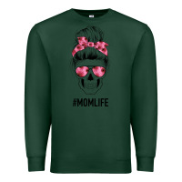 Sports Green Pink Flower Mom Skull Premium Sweatshirt - Bettercallsaul
