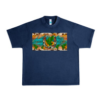 Navy cactus sunflower horseshoe license plate Urban Heavy Tee - Artiststas