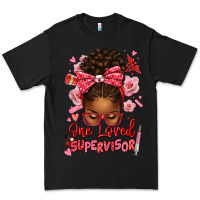 Black one loved supervisor afro messy bun Premium Tee - texasbilliewilder