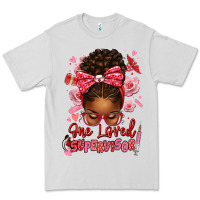 Dove Grey one loved supervisor afro messy bun Premium Tee - texasbilliewilder
