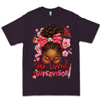 Plum one loved supervisor afro messy bun Premium Tee - texasbilliewilder