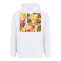 White pink pineapple Heavyweight Hoodie - BarkalooDesign