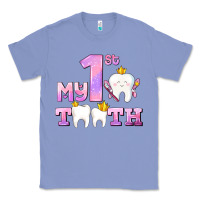 Colony Blue my first tooth with teeth for girls Classic Tee - AdoDesignShop