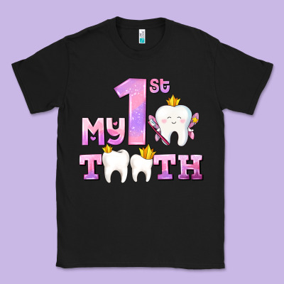 My First Tooth With Teeth For Girls Classic Tee Designed By Adodesignshop