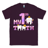 Plum my first tooth with teeth for girls Classic Tee - AdoDesignShop