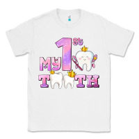 White my first tooth with teeth for girls Classic Tee - AdoDesignShop