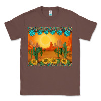 Chestnut western sunset cactus sunflowers gemstones leopards Classic Tee - BarkalooDesign